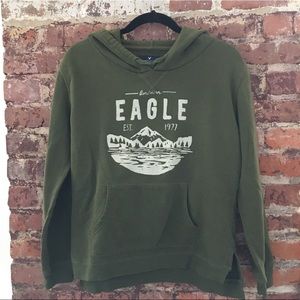 American Eagle Oversize Mountain Hoodie Sweatshirt